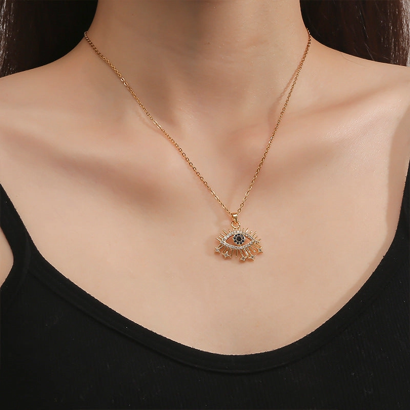 Wholesale Devil Eye Pendant Necklace Copper