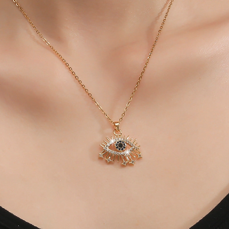 Wholesale Devil Eye Pendant Necklace Copper