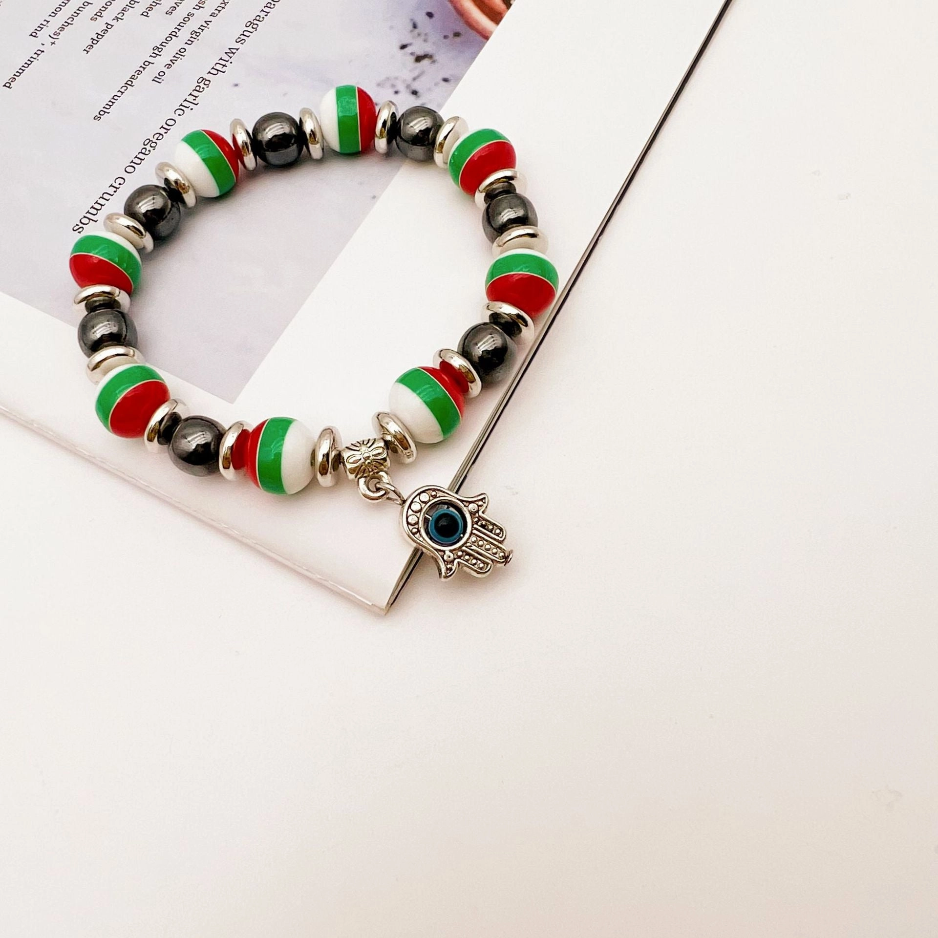 Wholesale Devil Eye Plastic Beaded Bracelets