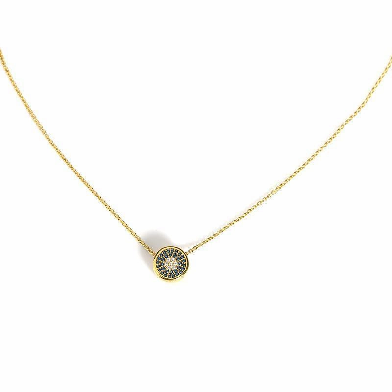 Wholesale Devil Eye Round Zircon Necklace