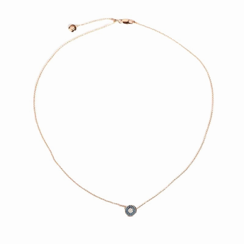Wholesale Devil Eye Round Zircon Necklace