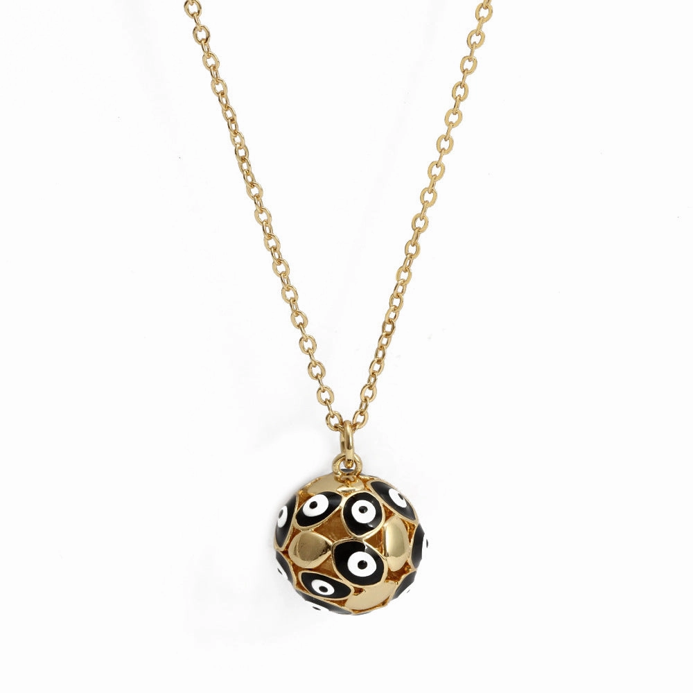 Wholesale Devil Eye Sphere Copper Necklaces