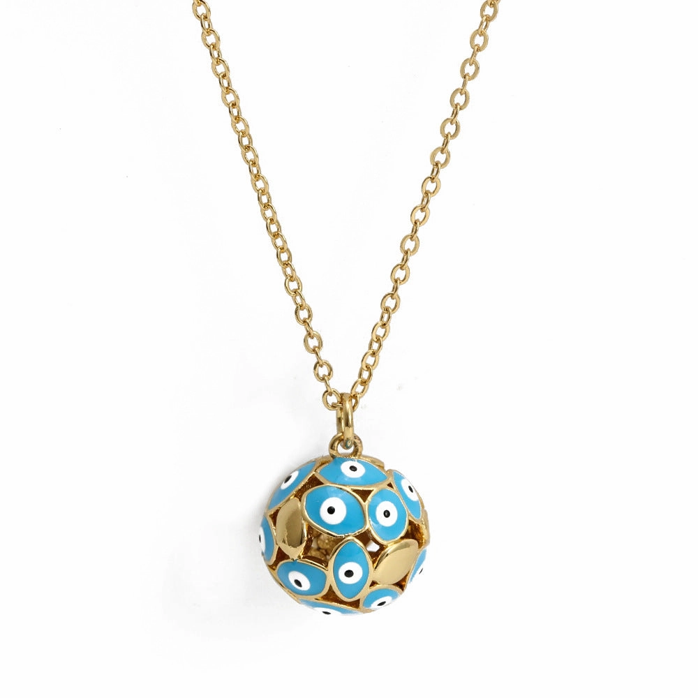 Wholesale Devil Eye Sphere Copper Necklaces