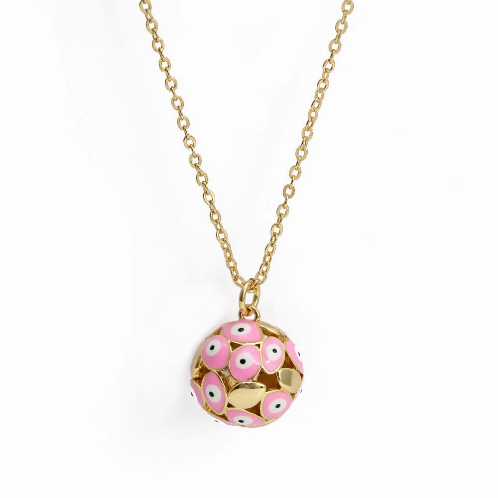 Wholesale Devil Eye Sphere Copper Necklaces