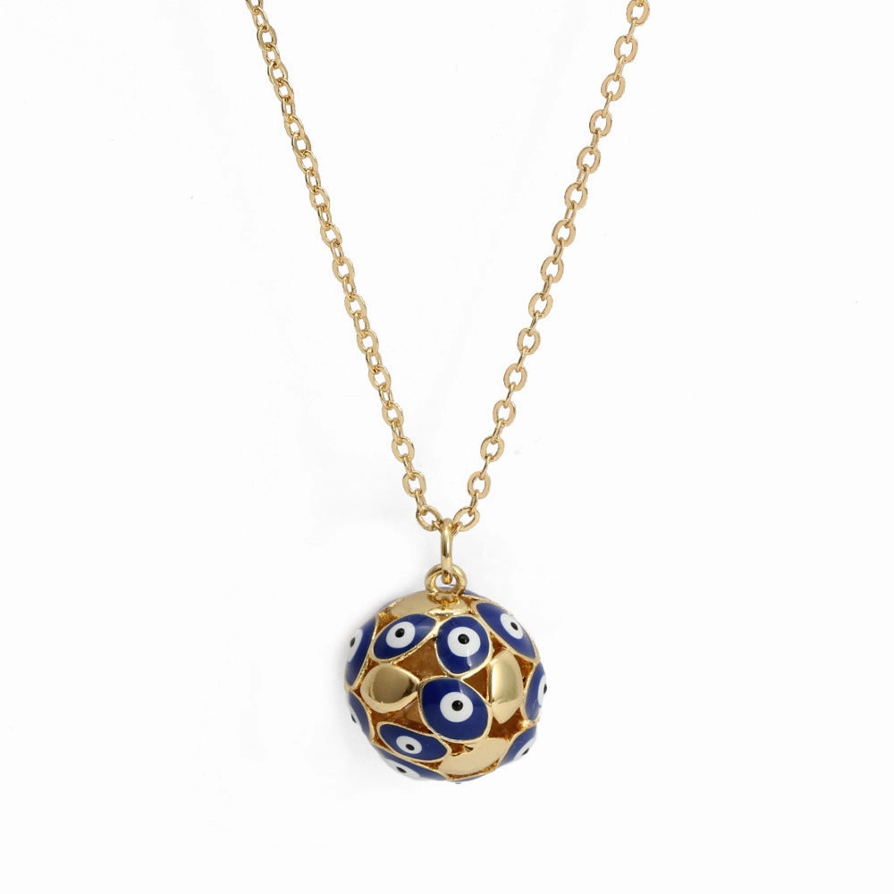 Wholesale Devil Eye Sphere Copper Necklaces