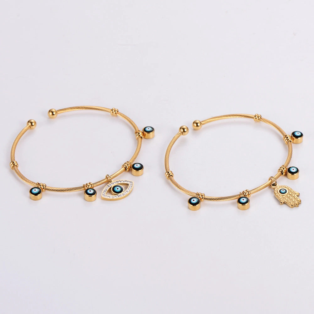 Wholesale Devil Eye Stainless Steel Bracelet