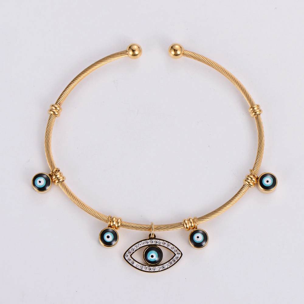 Wholesale Devil Eye Stainless Steel Bracelet