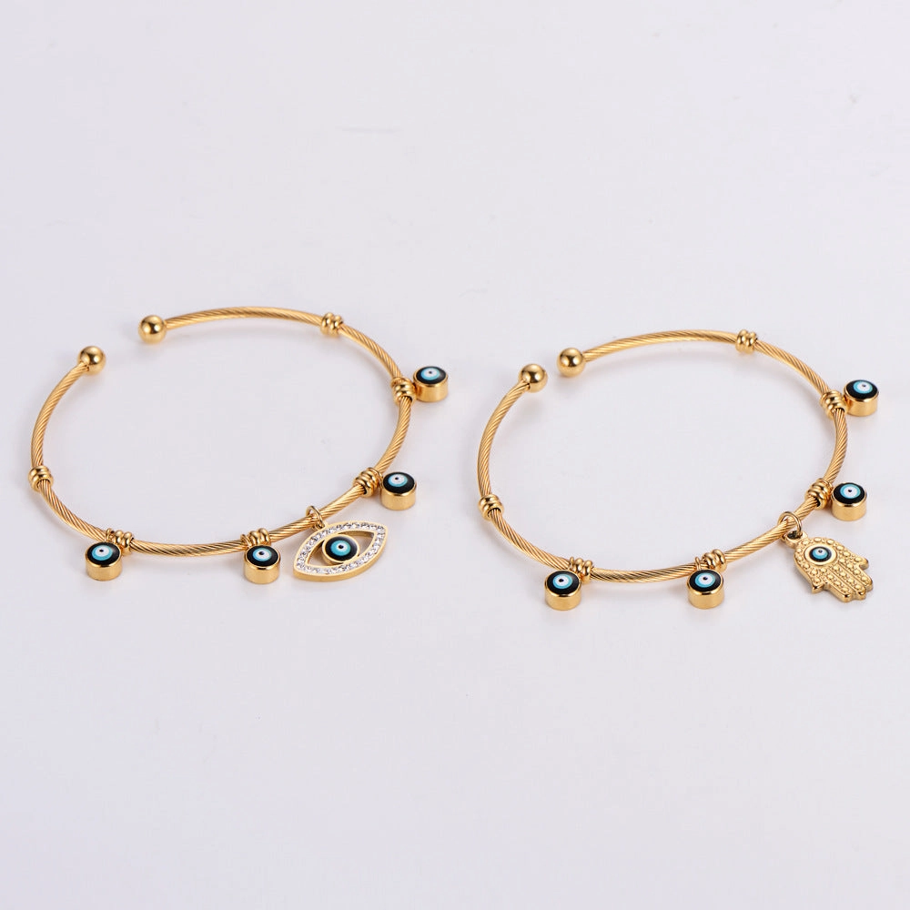 Wholesale Devil Eye Stainless Steel Bracelet