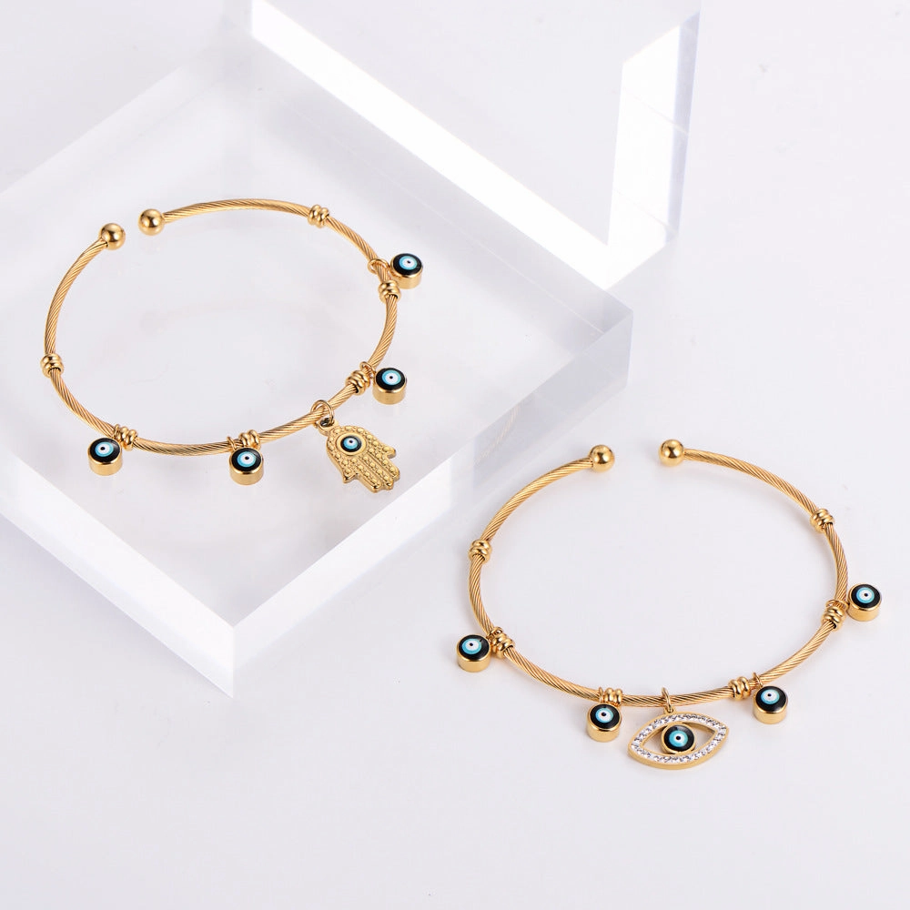 Wholesale Devil Eye Stainless Steel Bracelet