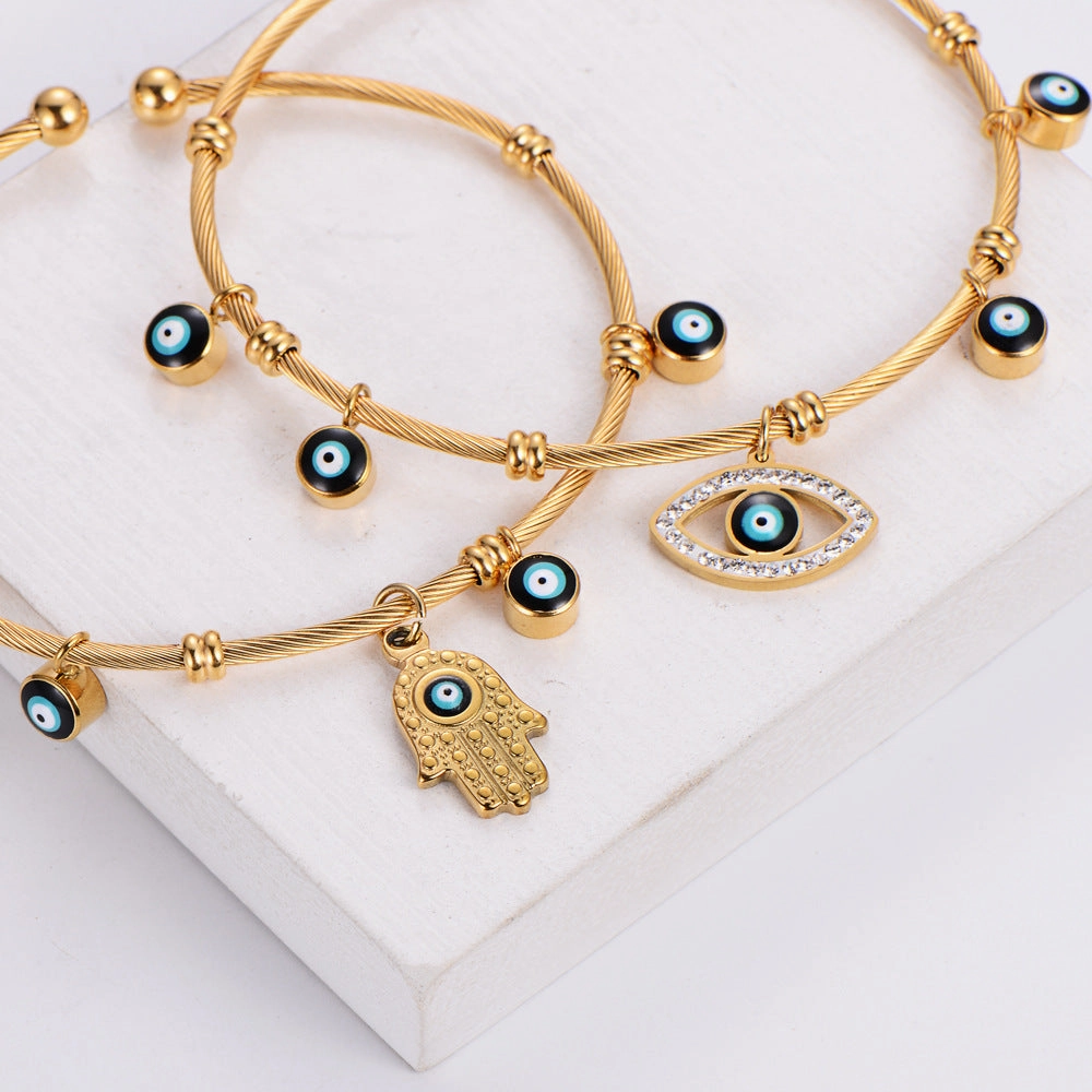 Wholesale Devil Eye Stainless Steel Bracelet