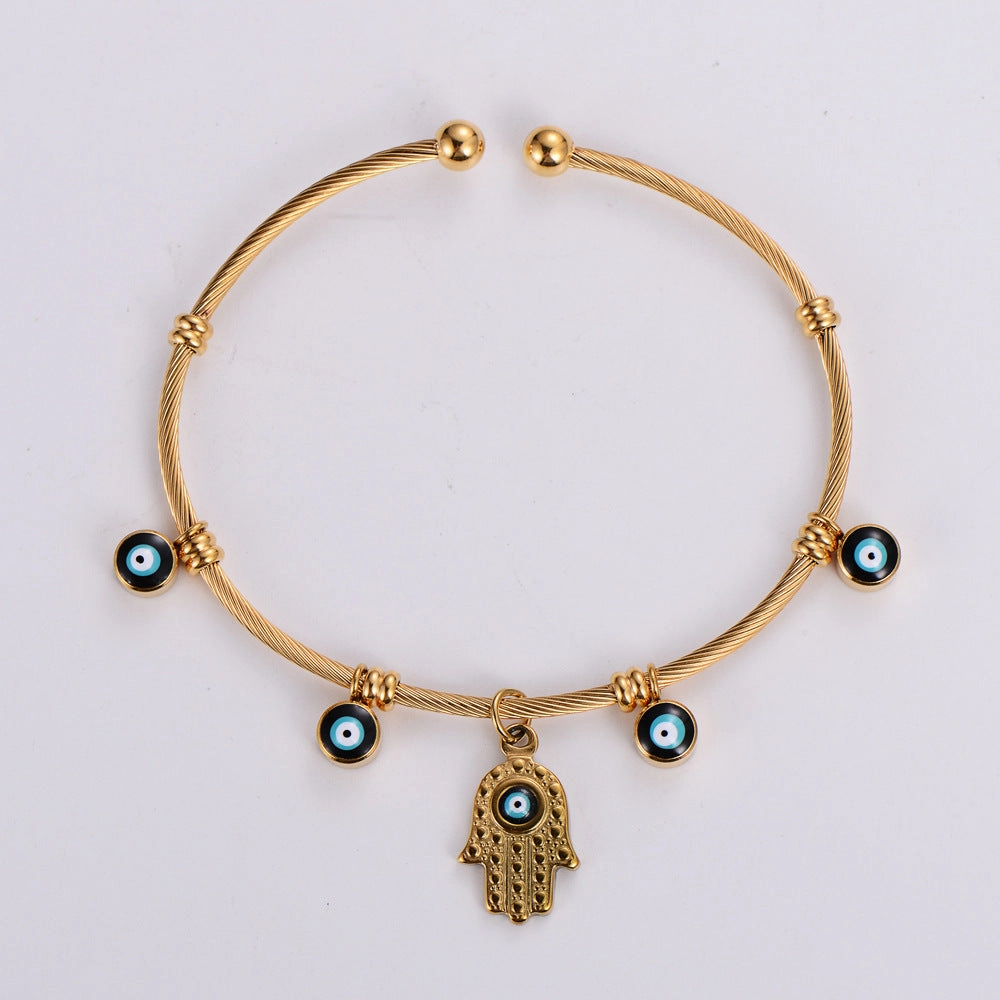 Wholesale Devil Eye Stainless Steel Bracelet
