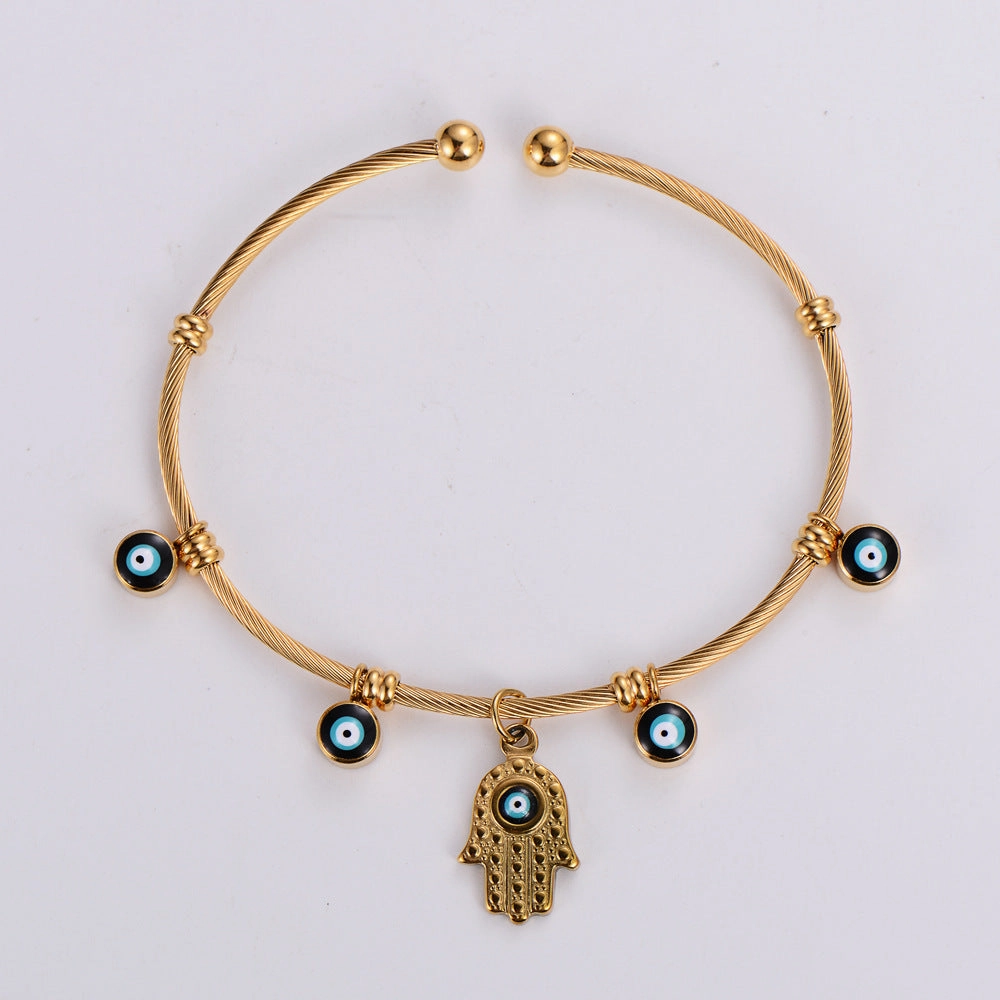 Wholesale Devil Eye Stainless Steel Bracelet