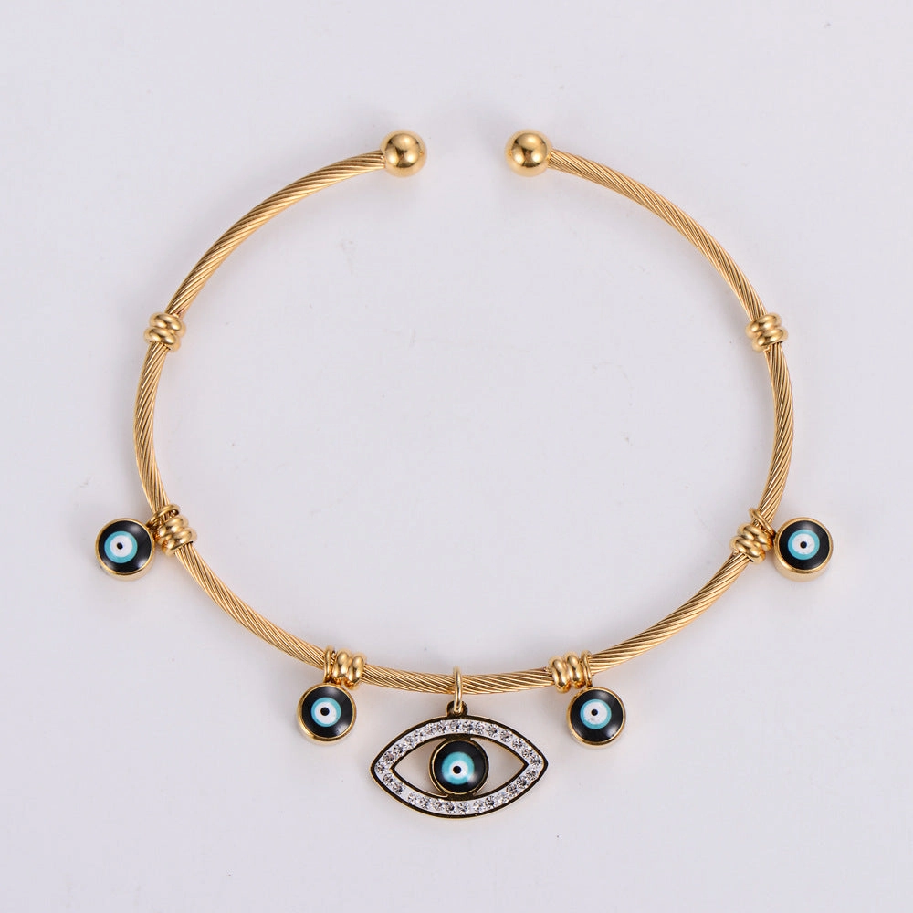Wholesale Devil Eye Stainless Steel Bracelet