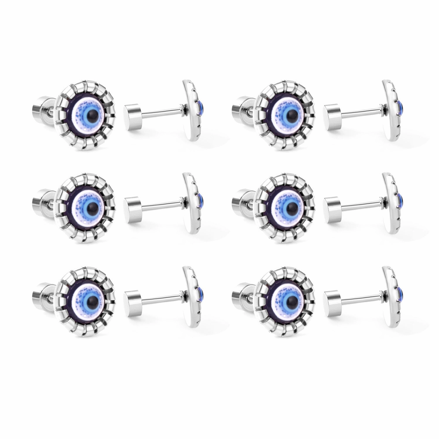 Wholesale Devil Eye Stainless Steel Ear Studs Earrings