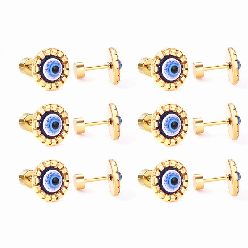 Wholesale Devil Eye Stainless Steel Ear Studs Earrings