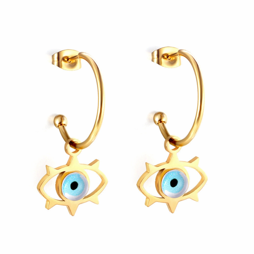 Wholesale Devil Eye Stainless Steel Earrings