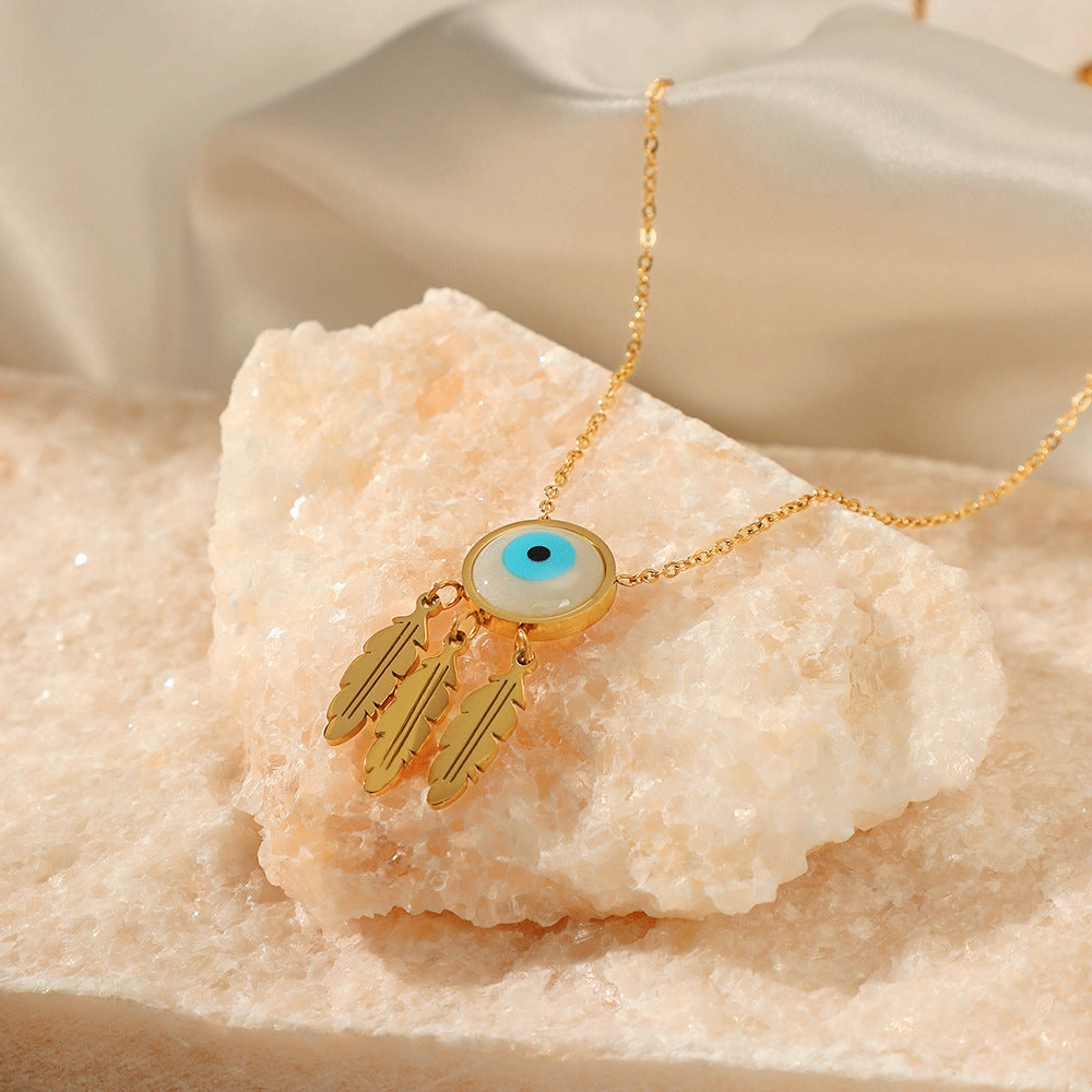 Wholesale Devil Eye Stainless Steel Necklace