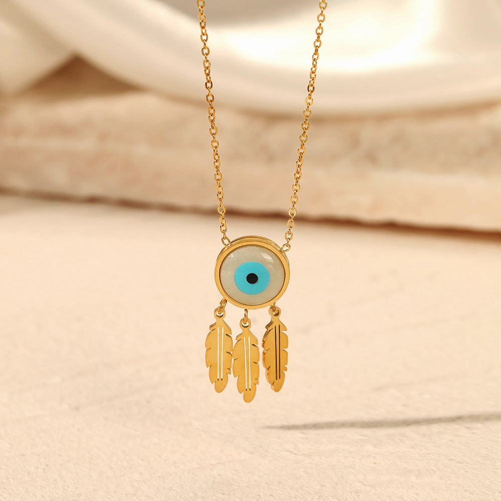 Wholesale Devil Eye Stainless Steel Necklace