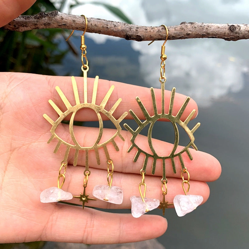 Wholesale Devil Eye Teardrop Alloy Earrings