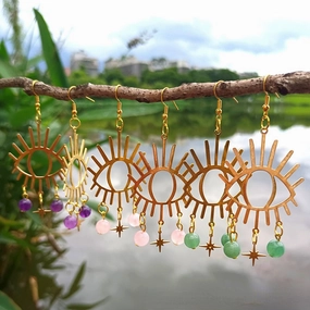 Wholesale Devil Eye Teardrop Alloy Earrings