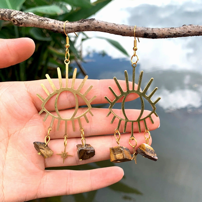 Wholesale Devil Eye Teardrop Alloy Earrings