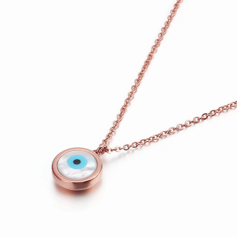 Wholesale Devil Eye Trend Gold Plated Necklaces