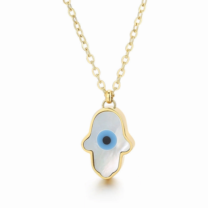 Wholesale Devil Eye Trend Gold Plated Necklaces