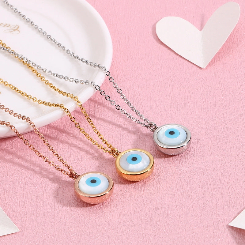 Wholesale Devil Eye Trend Gold Plated Necklaces