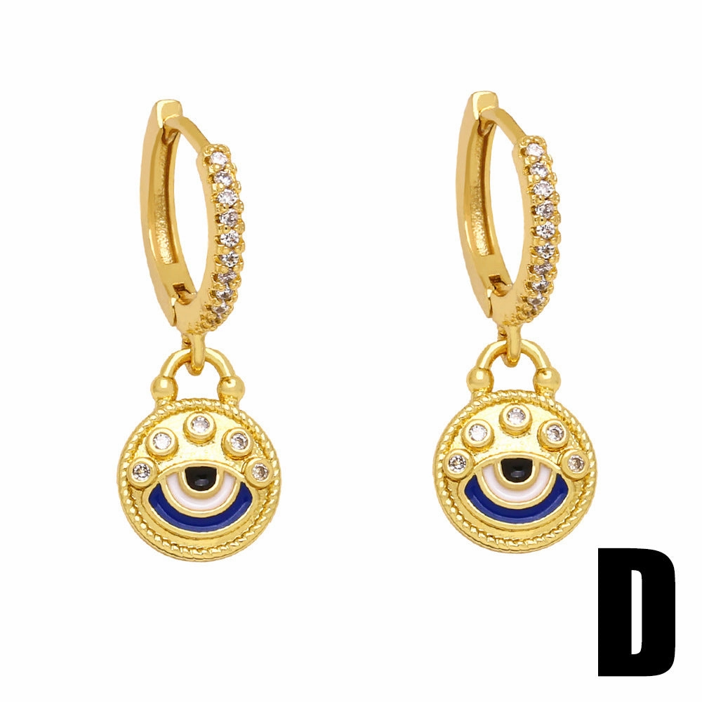 Wholesale Devil Eye Vintage Copper Earrings