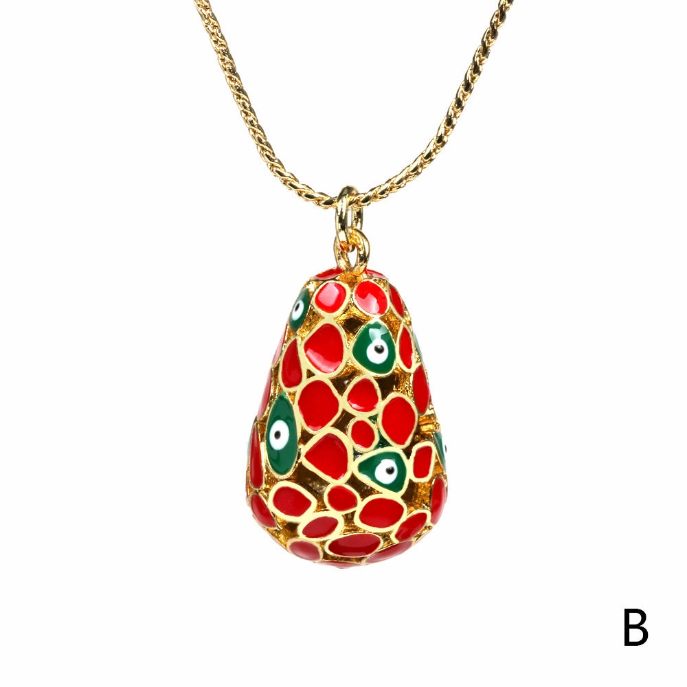 Wholesale Devil Eye Waterdrop Gold Plated Copper Necklaces
