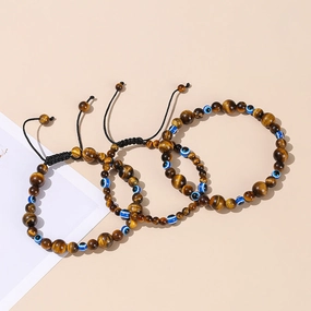 Wholesale Devil Eye Yellow Tiger Eye Bracelet