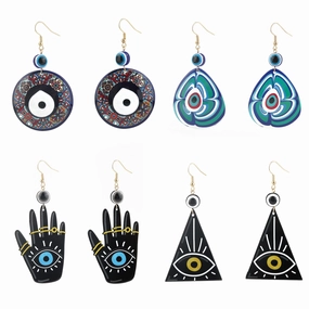 Wholesale Devil Eyes Acrylic Earrings