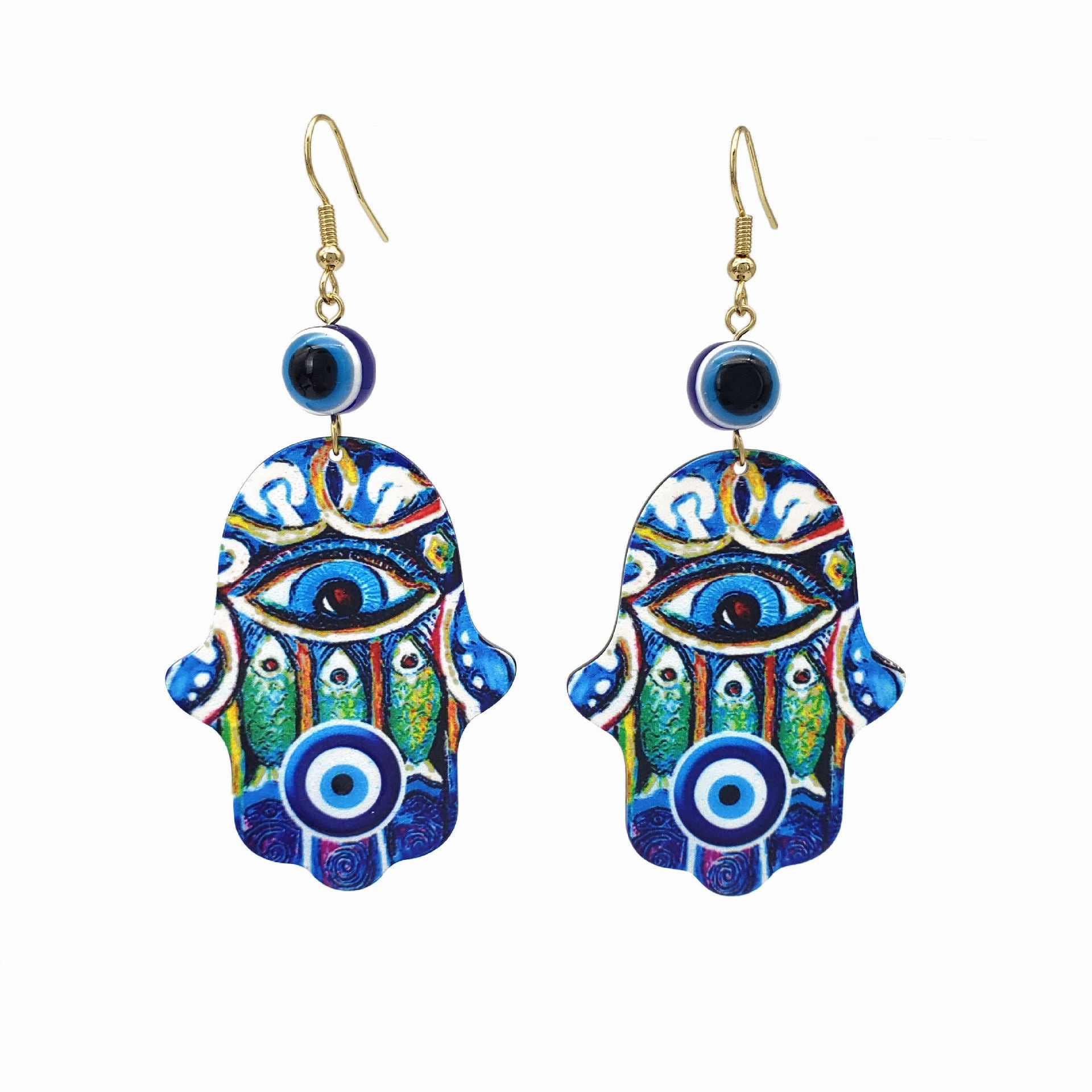 Wholesale Devil Eyes Acrylic Statemente Earrings