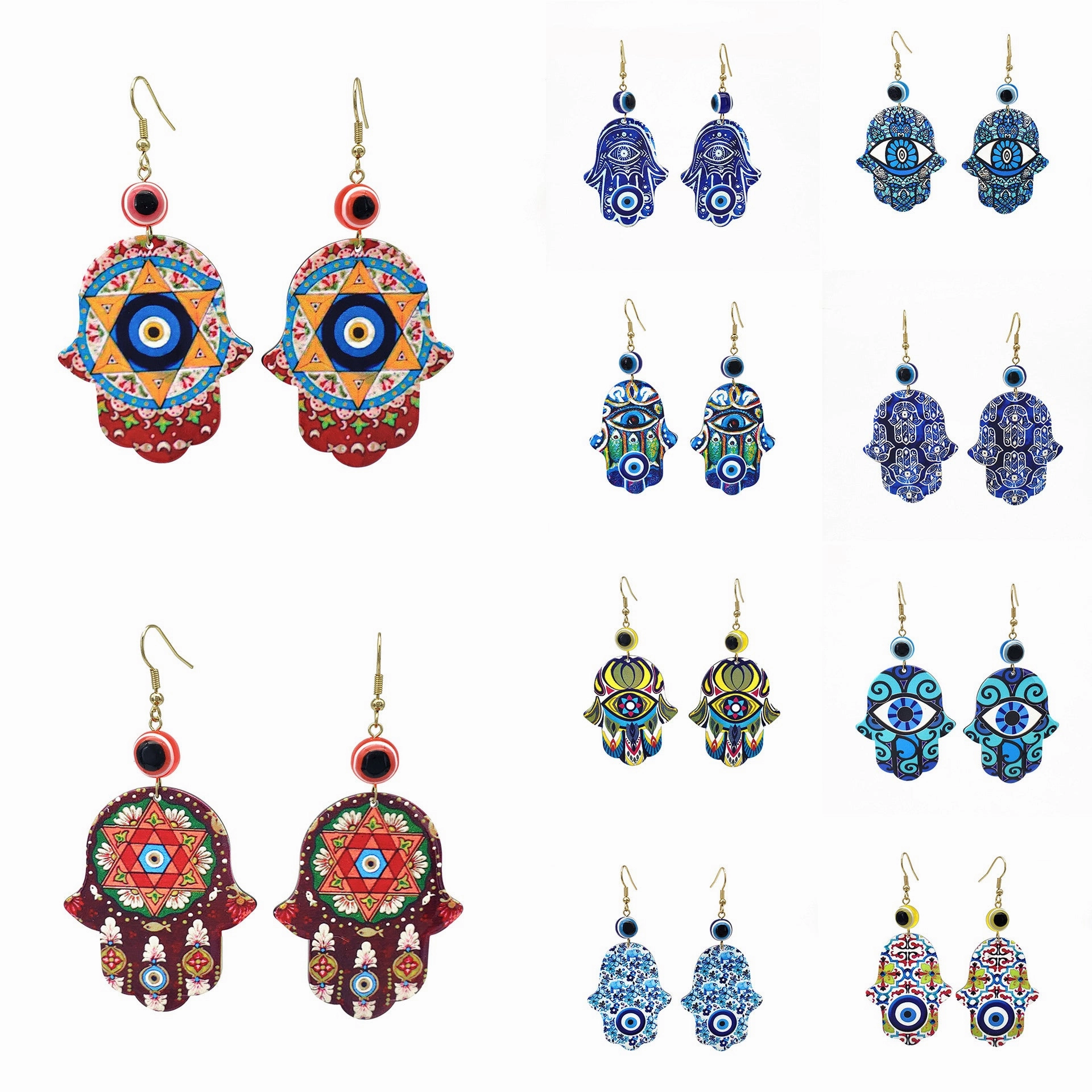 Wholesale Devil Eyes Acrylic Statemente Earrings