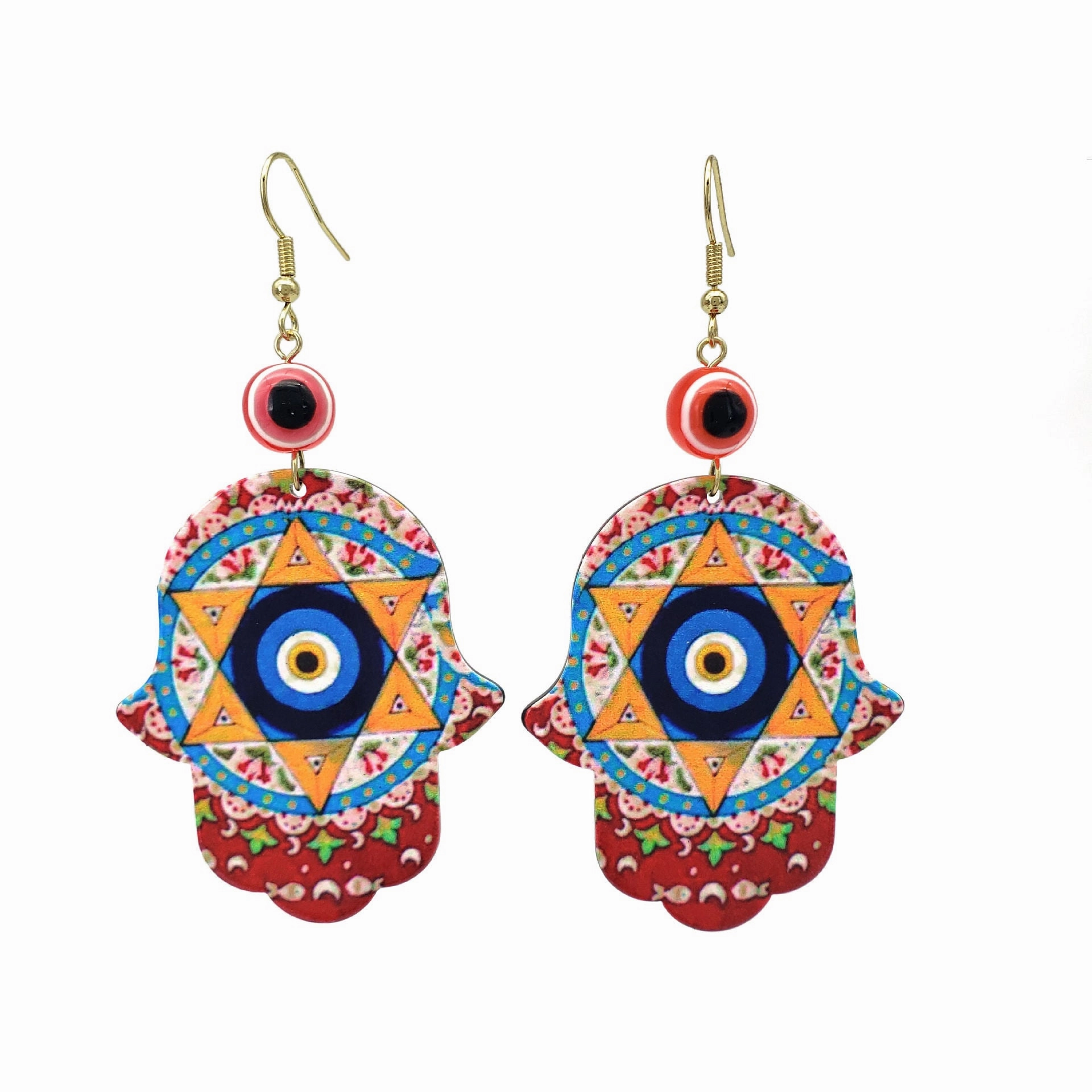 Wholesale Devil Eyes Acrylic Statemente Earrings