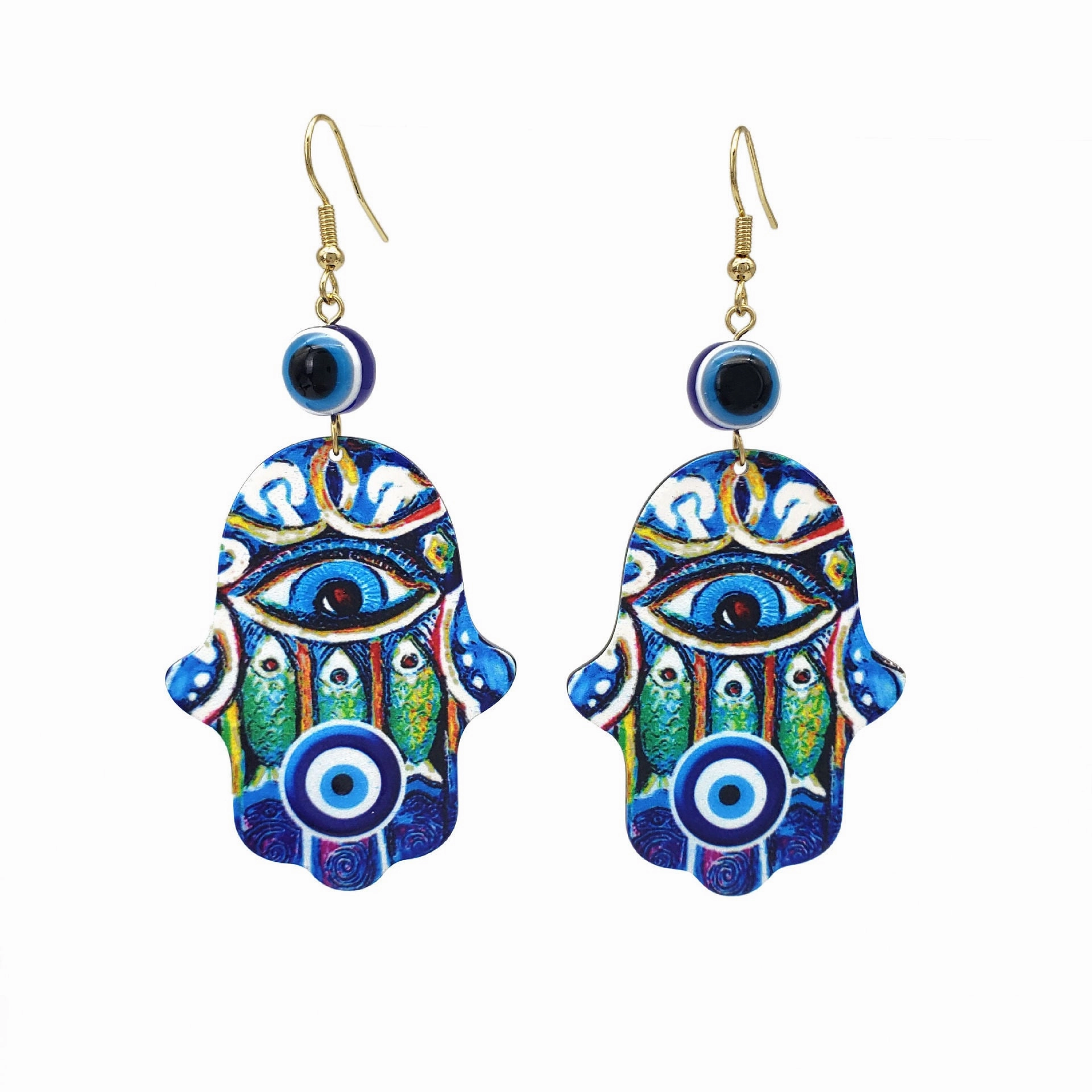 Wholesale Devil Eyes Acrylic Statemente Earrings