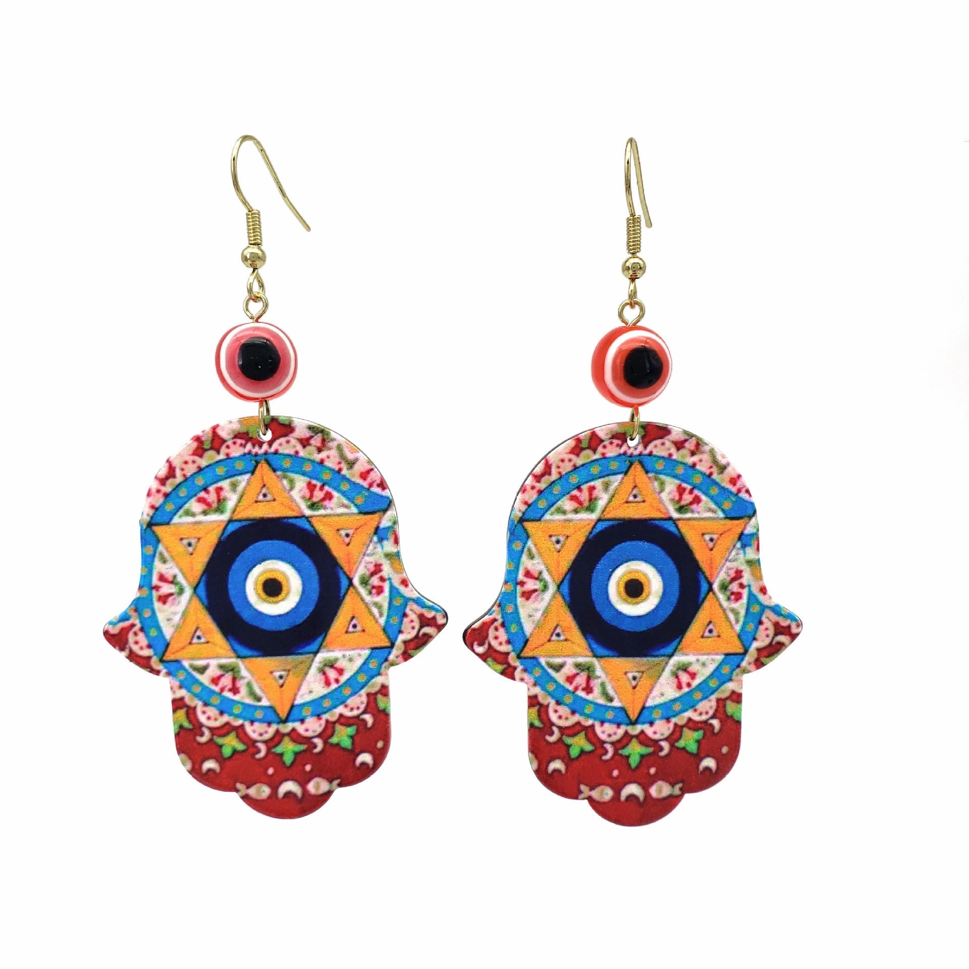 Wholesale Devil Eyes Acrylic Statemente Earrings