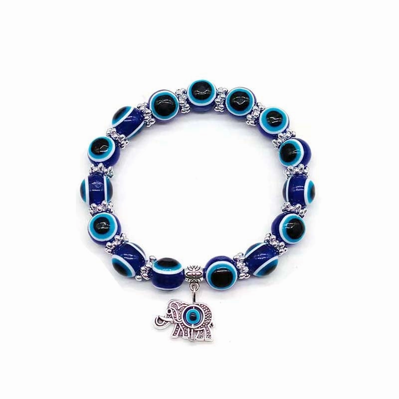 Wholesale Devil Eyes Butterfly Elephant Resin Beaded Bracelet
