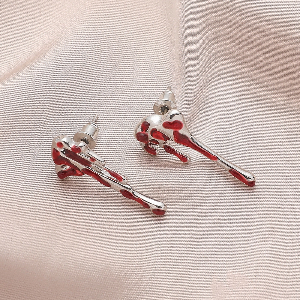 Wholesale Devil's Claw Drip Blood Earrings
