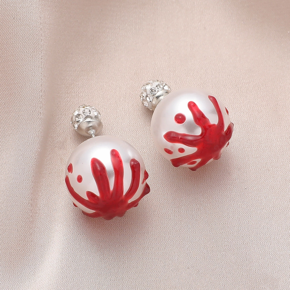 Wholesale Devil's Claw Drip Blood Earrings