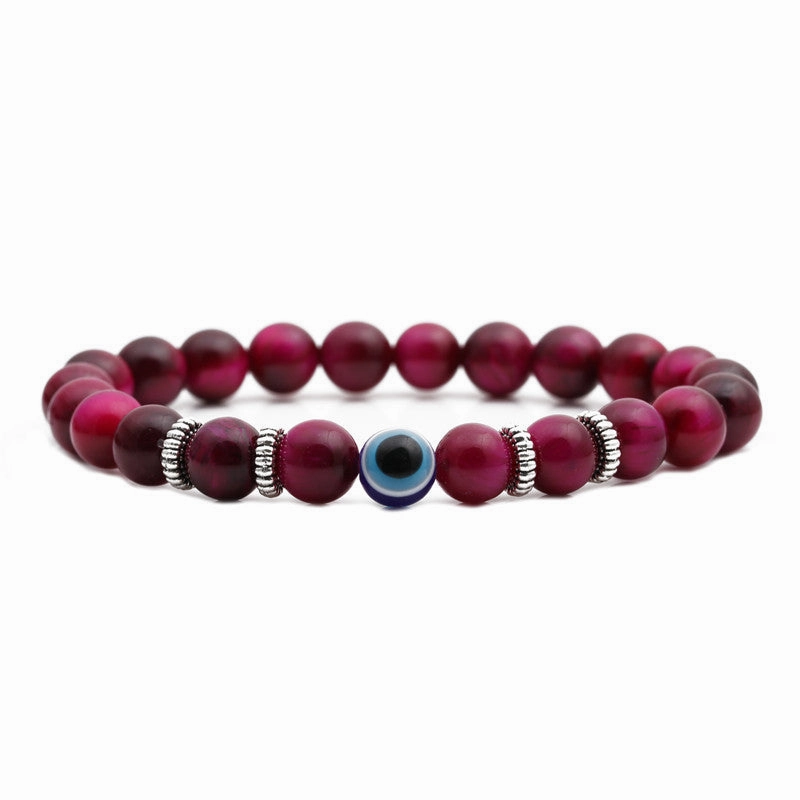 Wholesale Devil's Eye 8mm Tiger Eye Volcanic Stone Bracelets