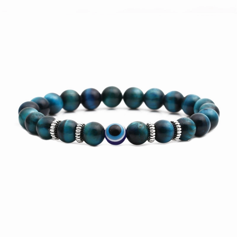 Wholesale Devil's Eye 8mm Tiger Eye Volcanic Stone Bracelets