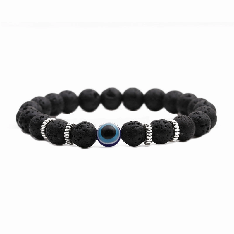 Wholesale Devil's Eye 8mm Tiger Eye Volcanic Stone Bracelets