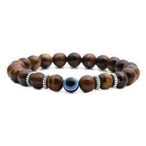 Wholesale Devil's Eye 8mm Tiger Eye Volcanic Stone Bracelets
