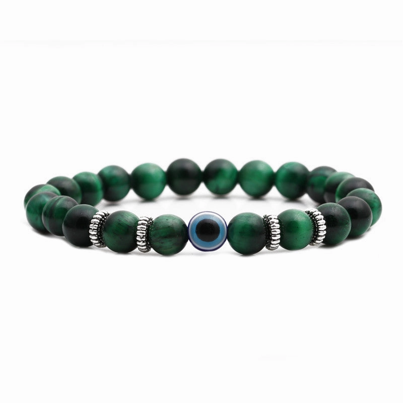 Wholesale Devil's Eye 8mm Tiger Eye Volcanic Stone Bracelets