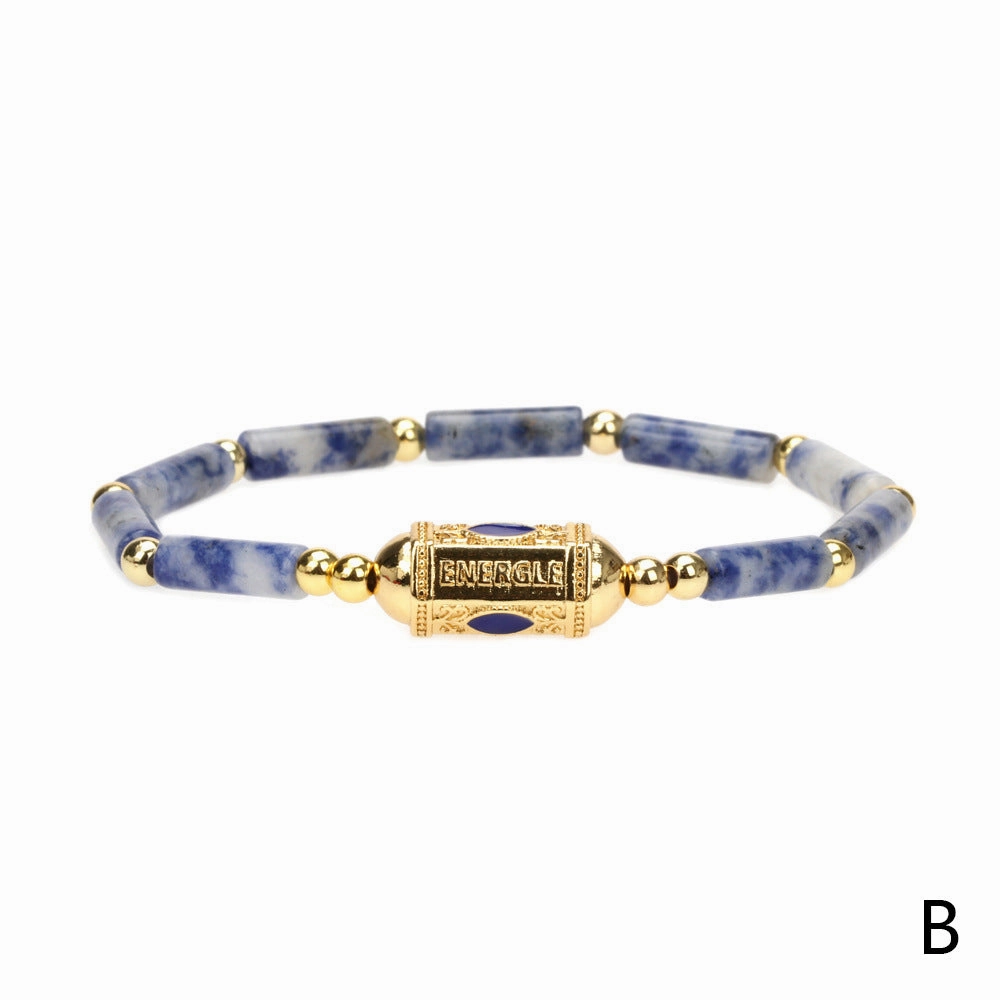 Wholesale Devil's Eye Enamel Sapphire Copper Beaded Bracelets