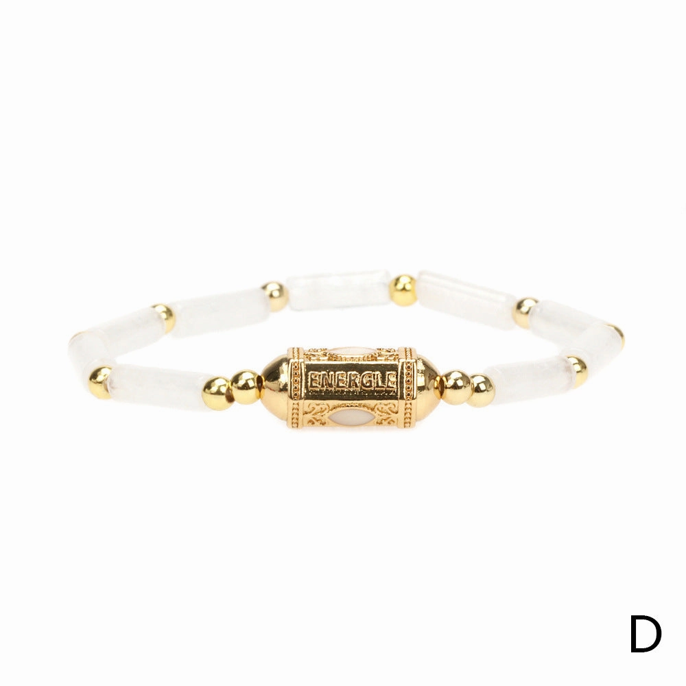 Wholesale Devil's Eye Enamel Sapphire Copper Beaded Bracelets