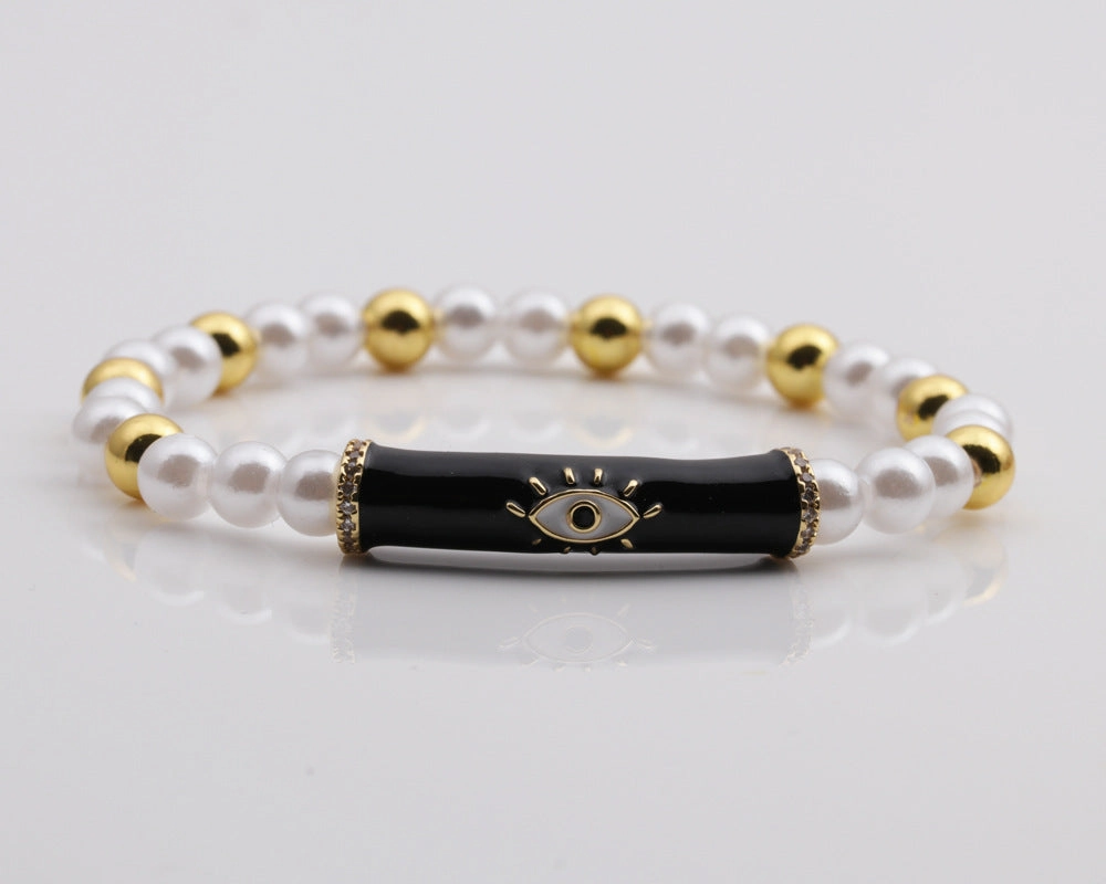 Wholesale Devil's Eye Multicolor Copper Beads Bracelet