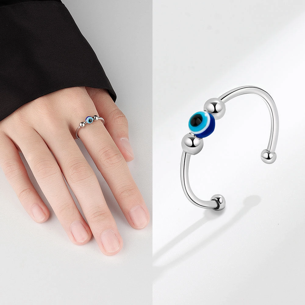 Wholesale Devil's Eye Rotating Decompression Copper Ring