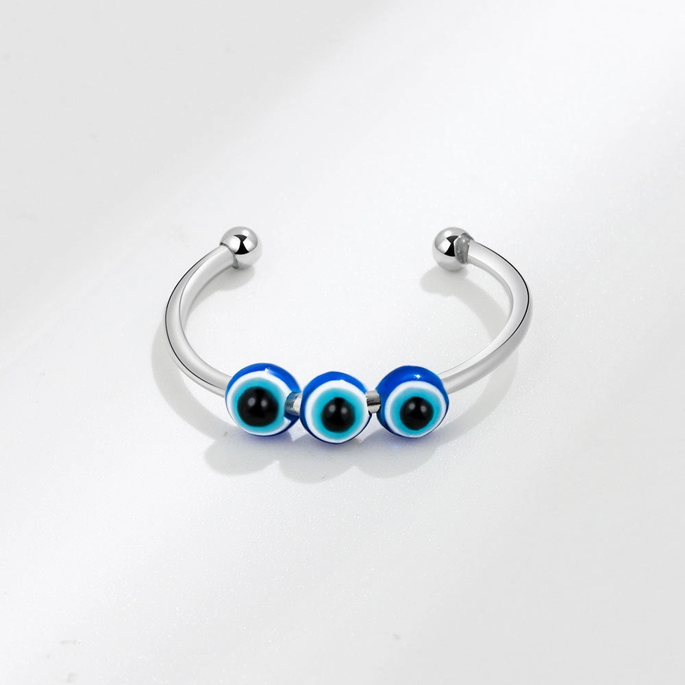 Wholesale Devil's Eye Rotating Decompression Copper Ring